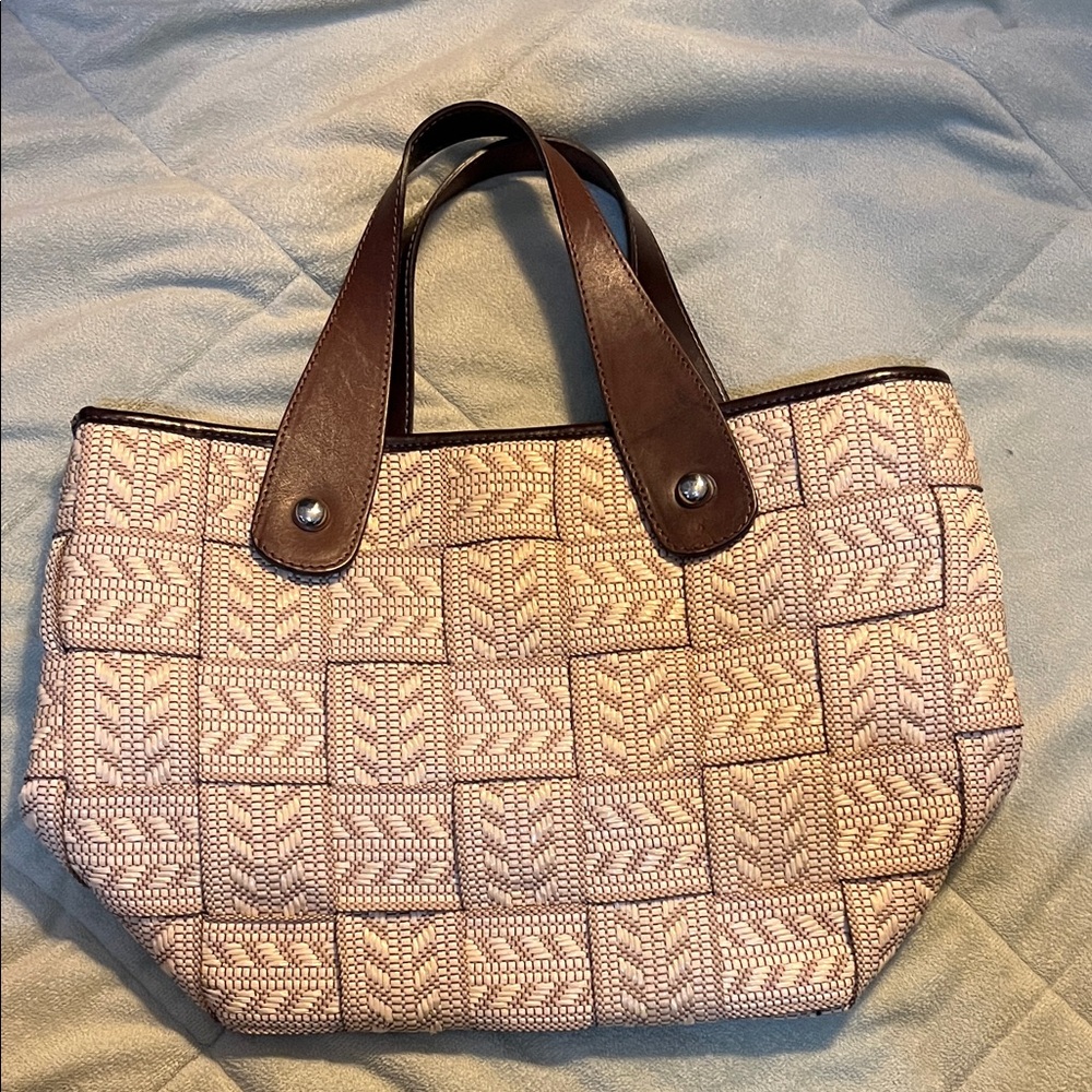 Elegant Brown and Cream Tote Bag